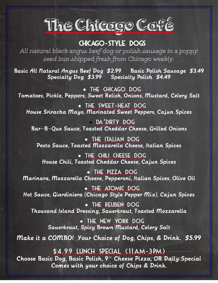 The Chicago Cafe - Florence, AL menu_pic