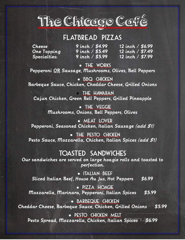 The Chicago Cafe - Florence, AL menu_pic