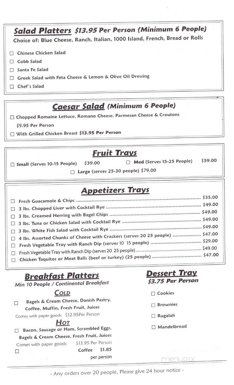 Fromin's - Encino, CA menu_pic