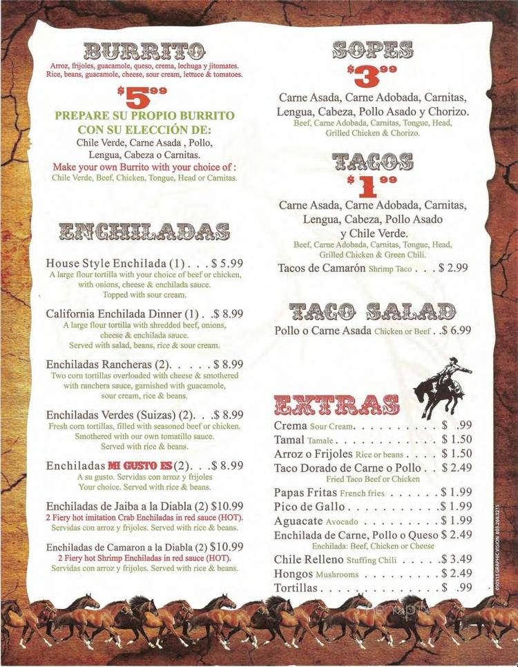 Mi Gusto Es Restaurant - Santa Maria, CA menu_pic