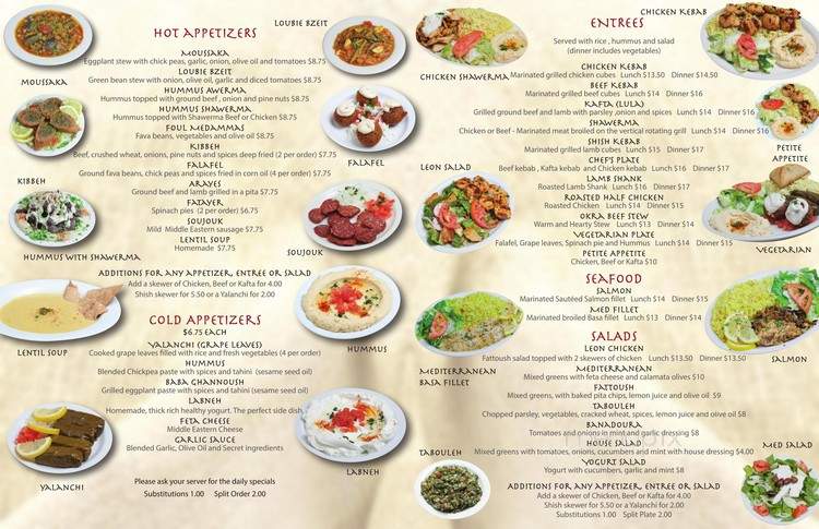 Mediterranean Restaurant - Fresno, CA menu_pic