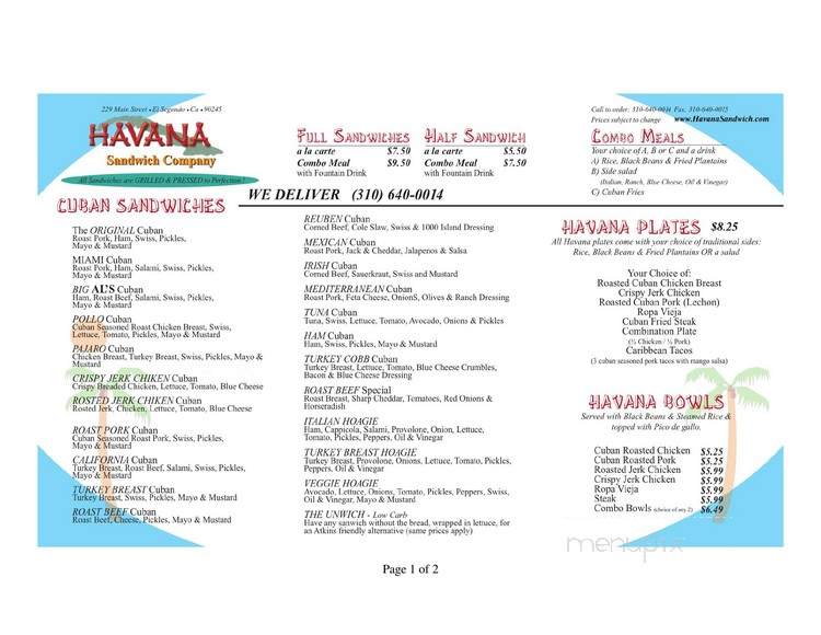 Havana Sandwich Company - El Segundo, CA