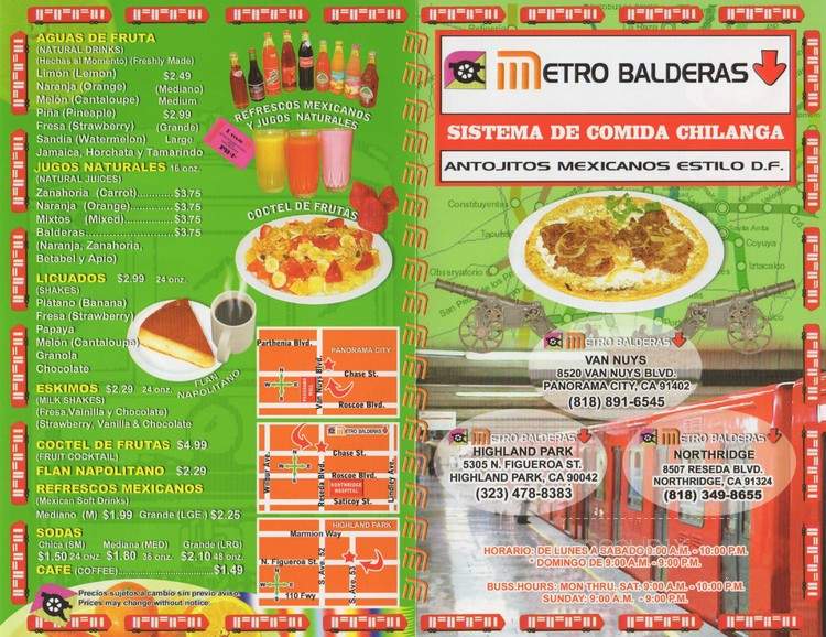 Metro Balderas Restaurant - Panorama City, CA