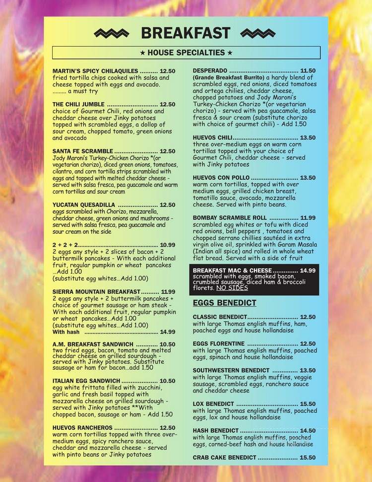 Jinky's Cafe - Sherman Oaks, CA menu_pic
