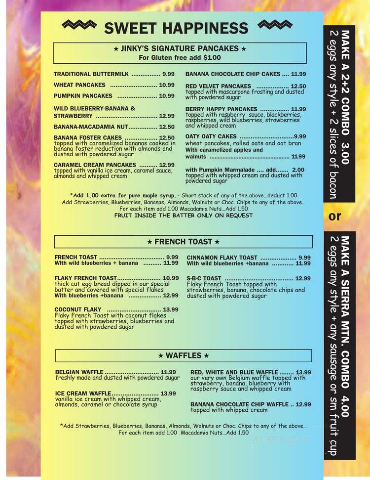 Jinky's Cafe - Sherman Oaks, CA menu_pic