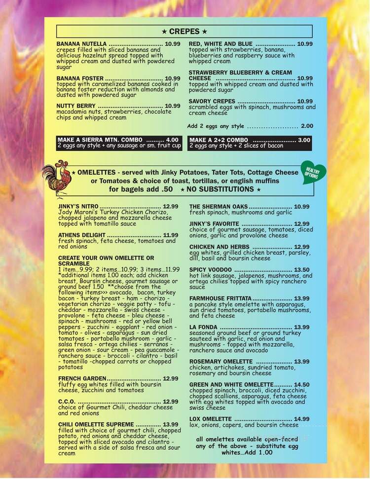 Jinky's Cafe - Sherman Oaks, CA menu_pic