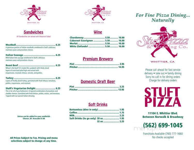 Stuft Pizza - Whittier, CA menu_pic