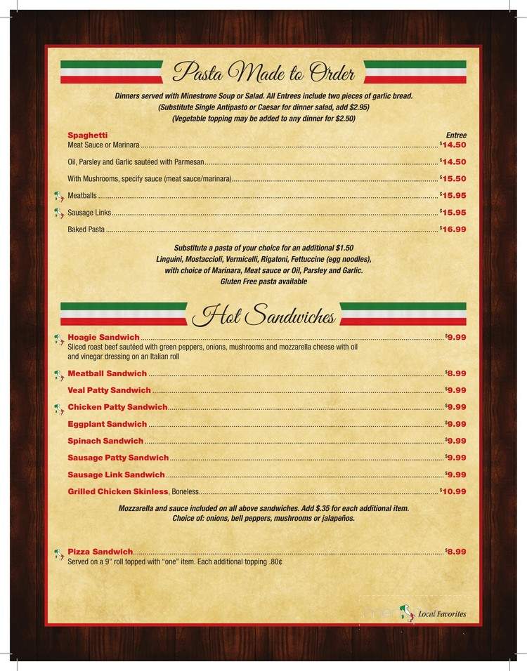 Domenico's Italian Restaurant - Monrovia, CA menu_pic