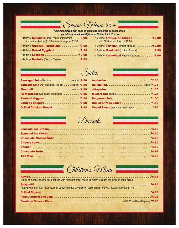 Domenico's Italian Restaurant - Monrovia, CA menu_pic