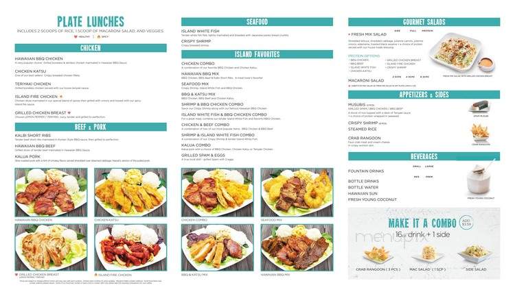 Ono Hawaiian BBQ - Alhambra, CA menu_pic