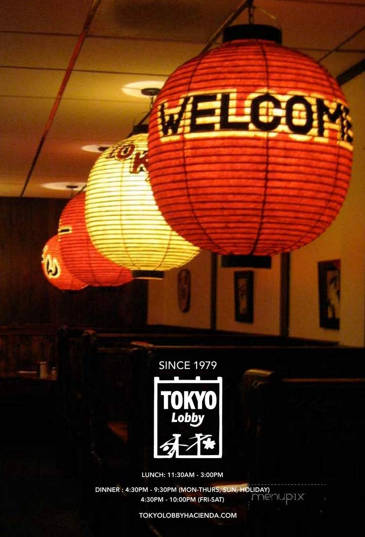 Tokyo Lobby Restaurant - Hacienda Heights, CA menu_pic