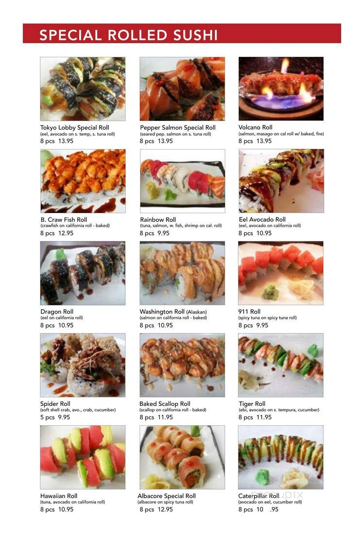 Tokyo Lobby Restaurant - Hacienda Heights, CA menu_pic