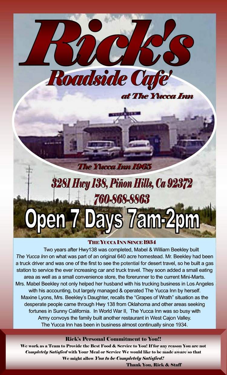 Rick's Roadside Cafe - Pinon Hills, CA