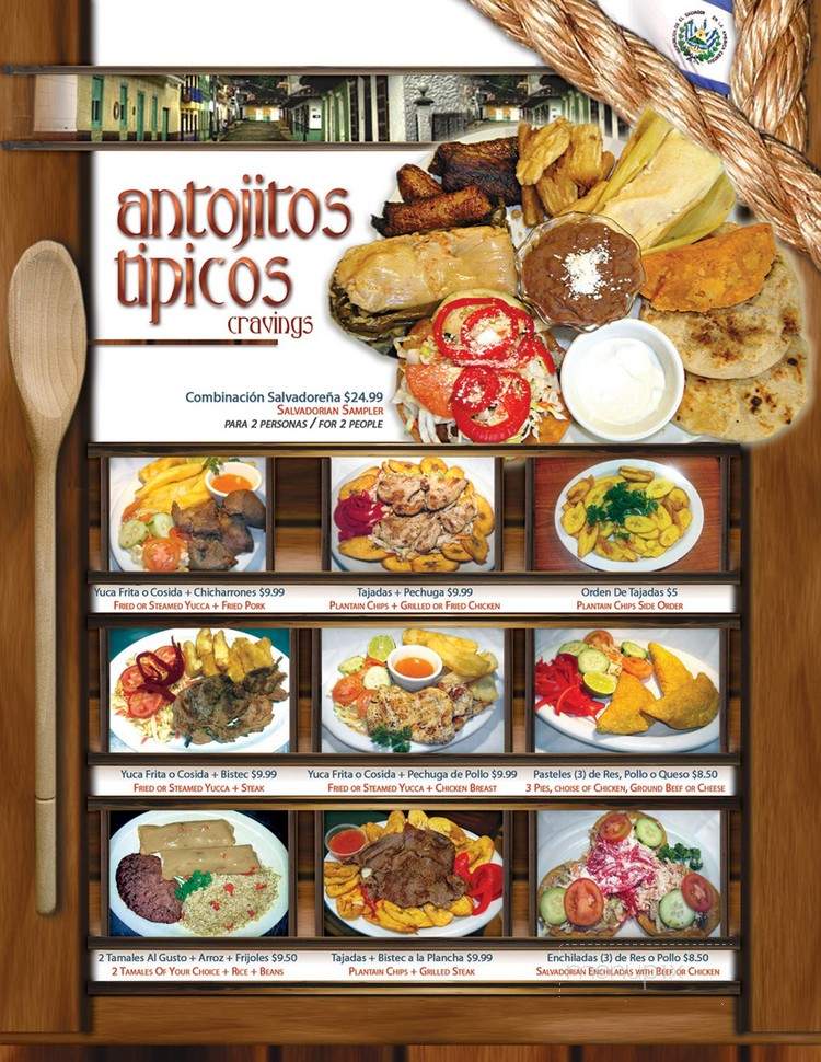 El Salvadoreno Restaurant - San Diego, CA menu_pic