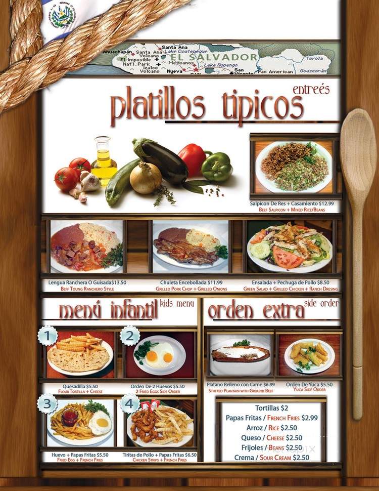 El Salvadoreno Restaurant - San Diego, CA menu_pic