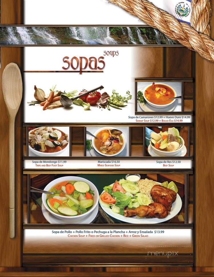 El Salvadoreno Restaurant - San Diego, CA menu_pic