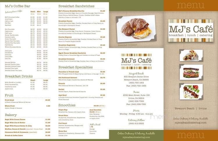 Mj Cafe Express - Irvine, CA menu_pic