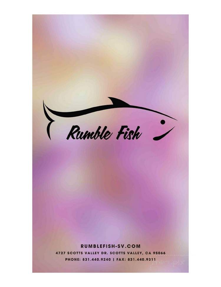 Rumble Fish - Scotts Valley, CA menu_pic
