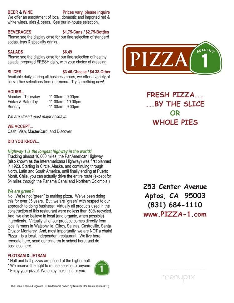 Pizza 1 - Aptos, CA