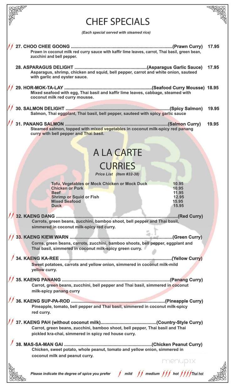 Thai Chefs House - Sacramento, CA menu_pic