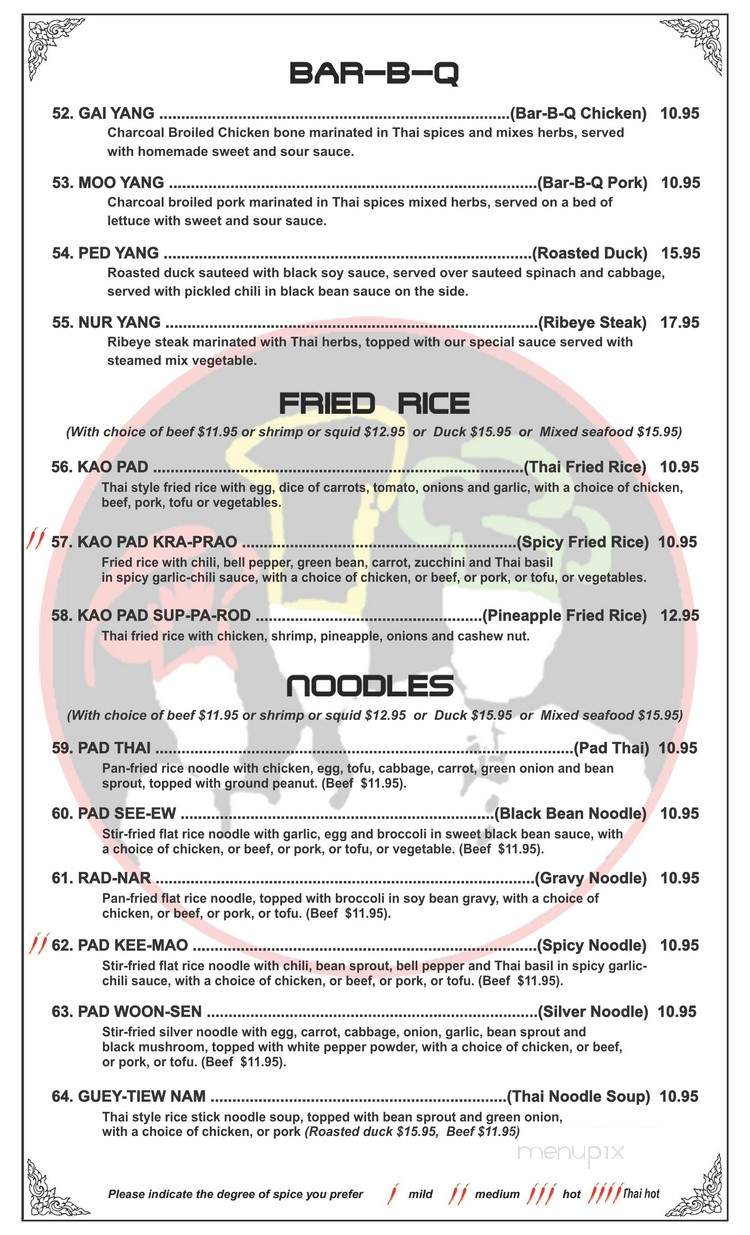 Thai Chefs House - Sacramento, CA menu_pic