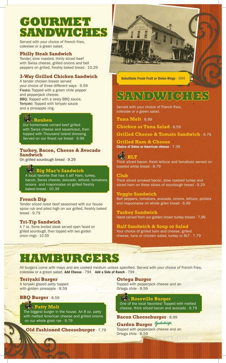 Pacific Street Cafe - Roseville, CA menu_pic