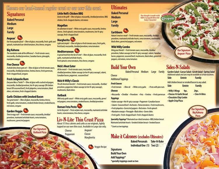 Nick N Willy's World Famous - Colleyville, TX menu_pic