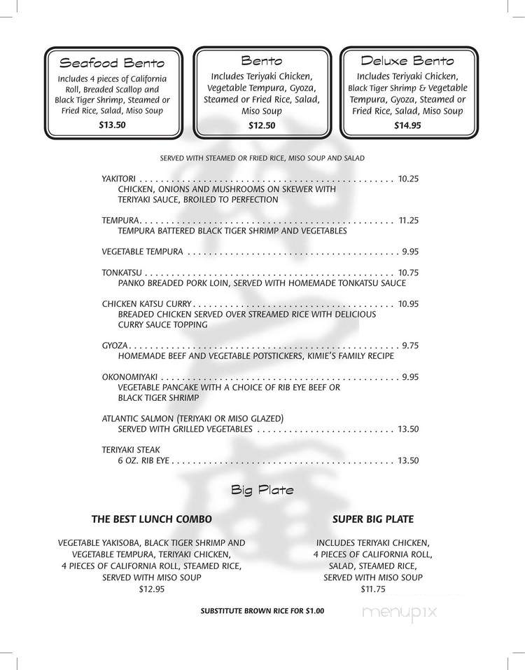 Kobe An Japanese Grill-Sushi - Lakewood, CO menu_pic