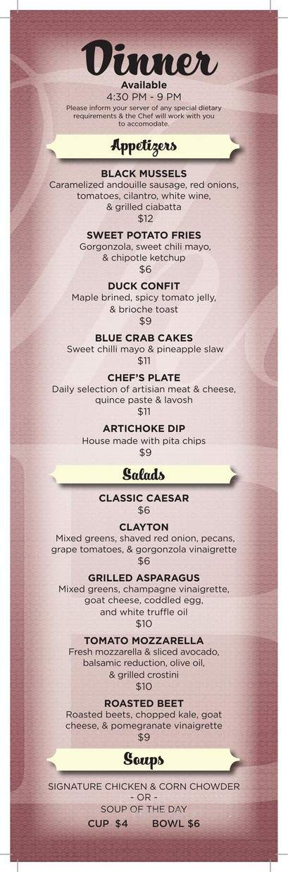 Weber Bar & Grille - Denver, CO menu_pic