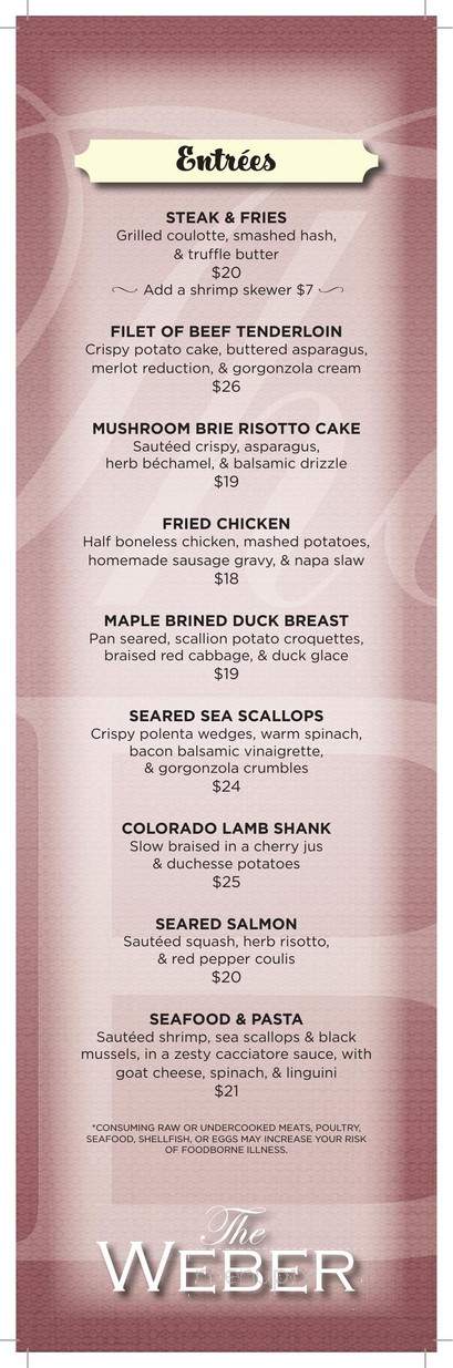 Weber Bar & Grille - Denver, CO menu_pic