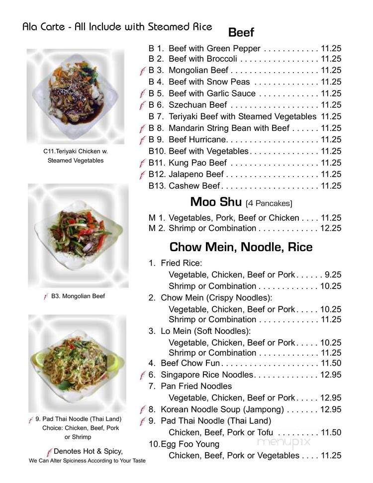 Cherry Village Asian Grill - Parker, CO menu_pic