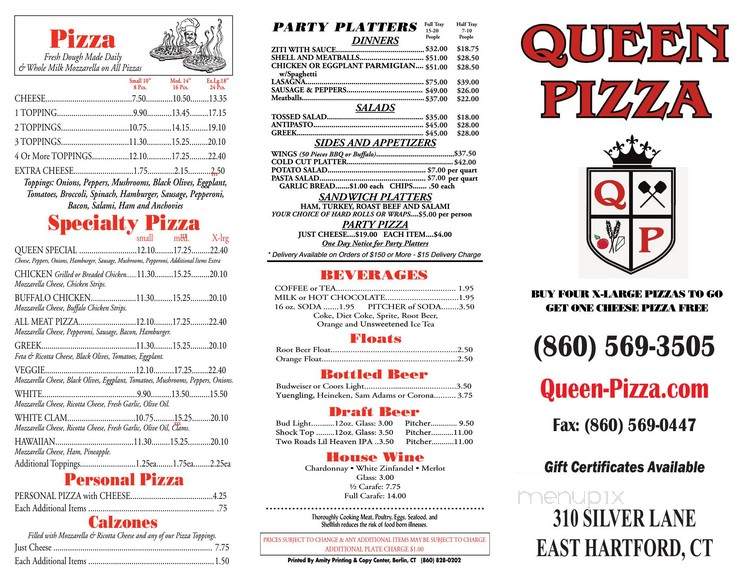 Queen Pizza - East Hartford, CT