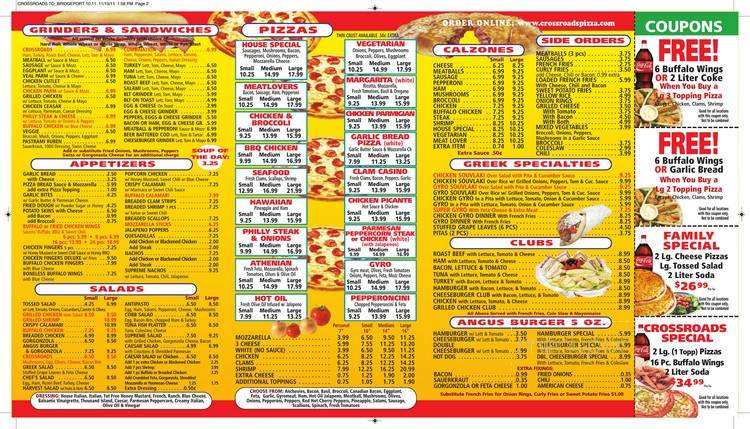 Crossroads Pizza - San Bernardino, CA menu_pic