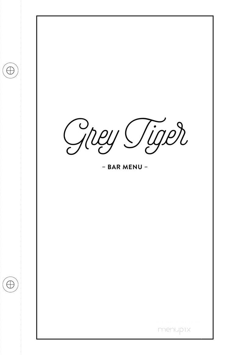 Grey Tiger - Toronto, ON menu_pic