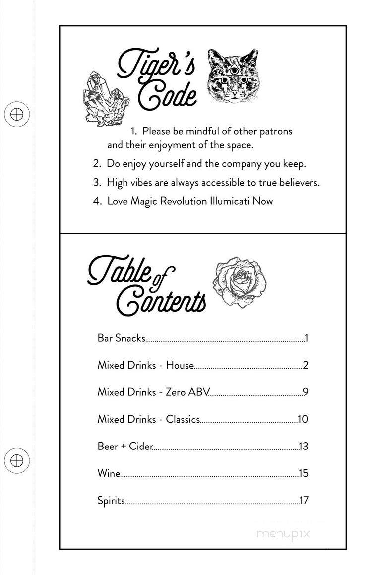 Grey Tiger - Toronto, ON menu_pic