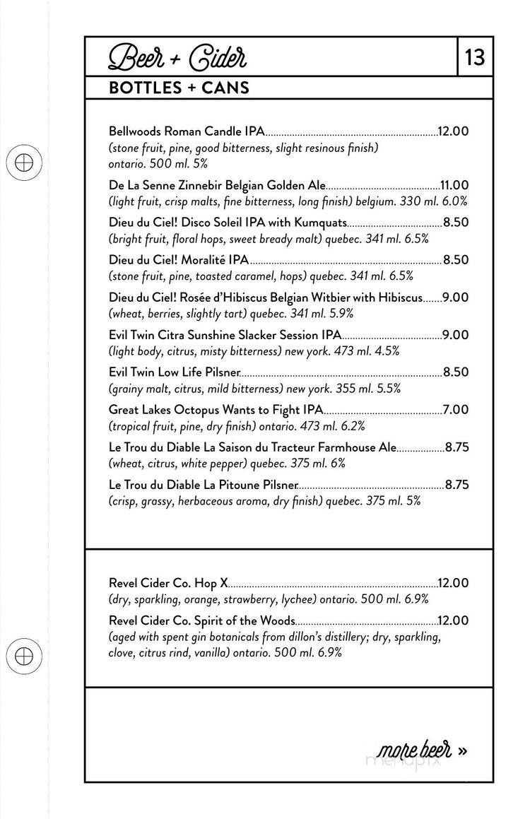 Grey Tiger - Toronto, ON menu_pic
