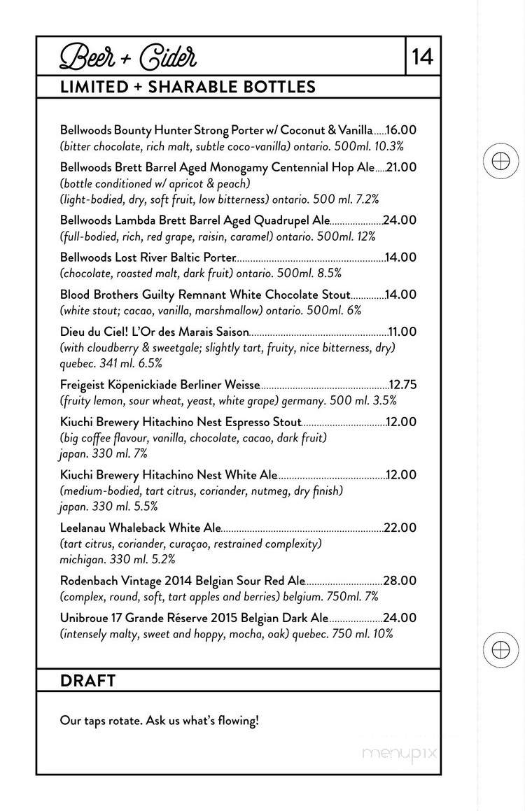 Grey Tiger - Toronto, ON menu_pic