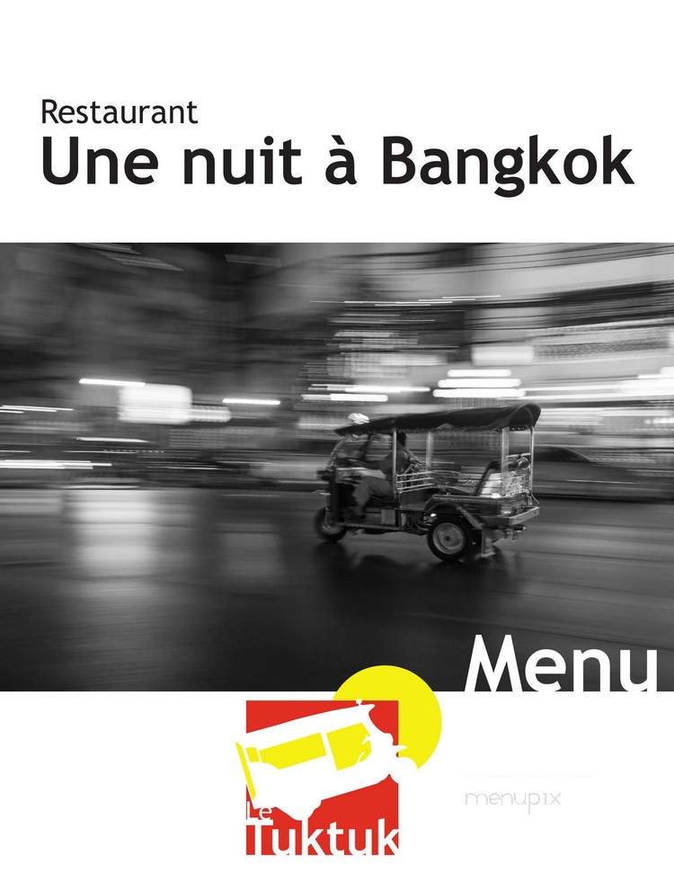Le Tuktuk - Montreal, QC menu_pic