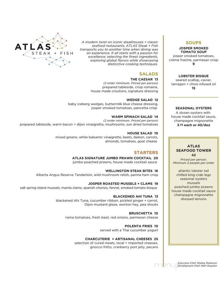 Atlas Steak + Fish - Edmonton, AB menu_pic