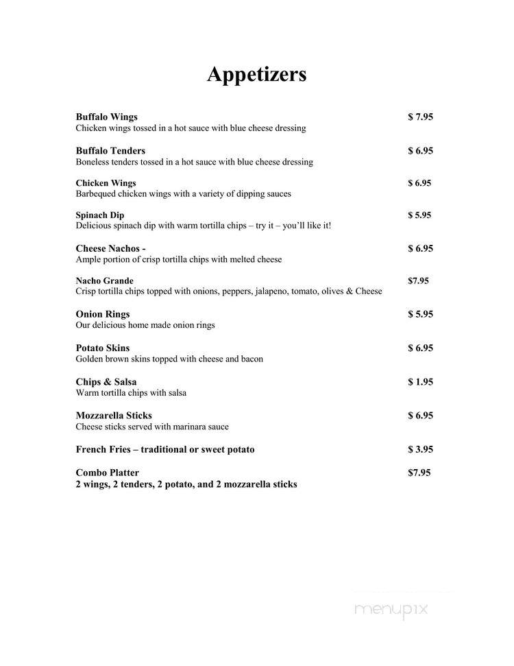 The Dubliner - Lowell, MA menu_pic