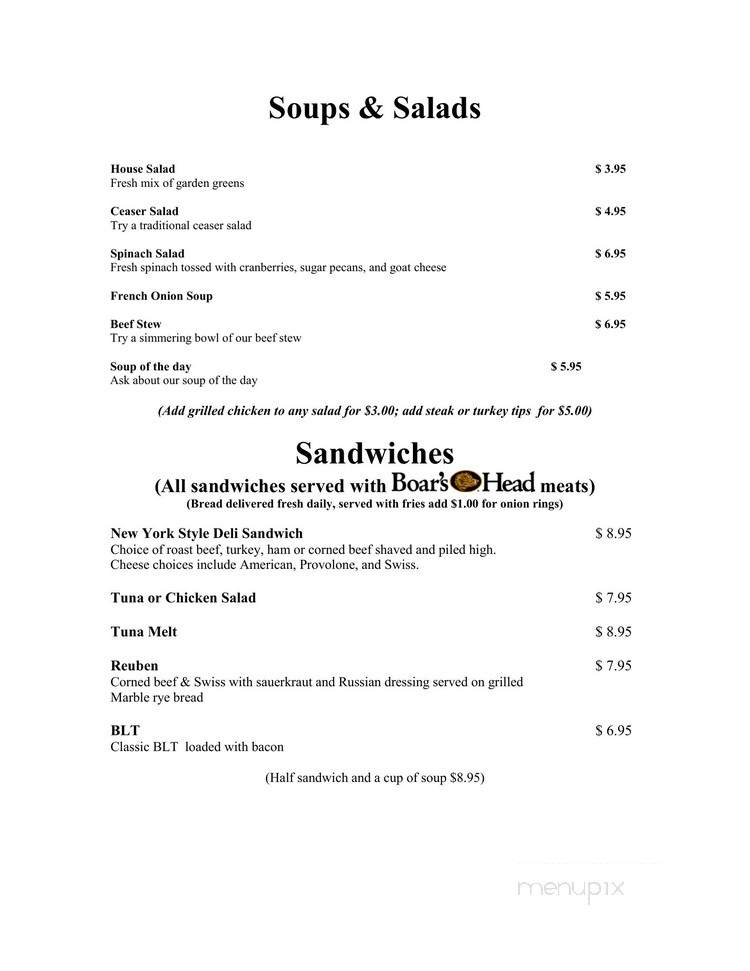 The Dubliner - Lowell, MA menu_pic