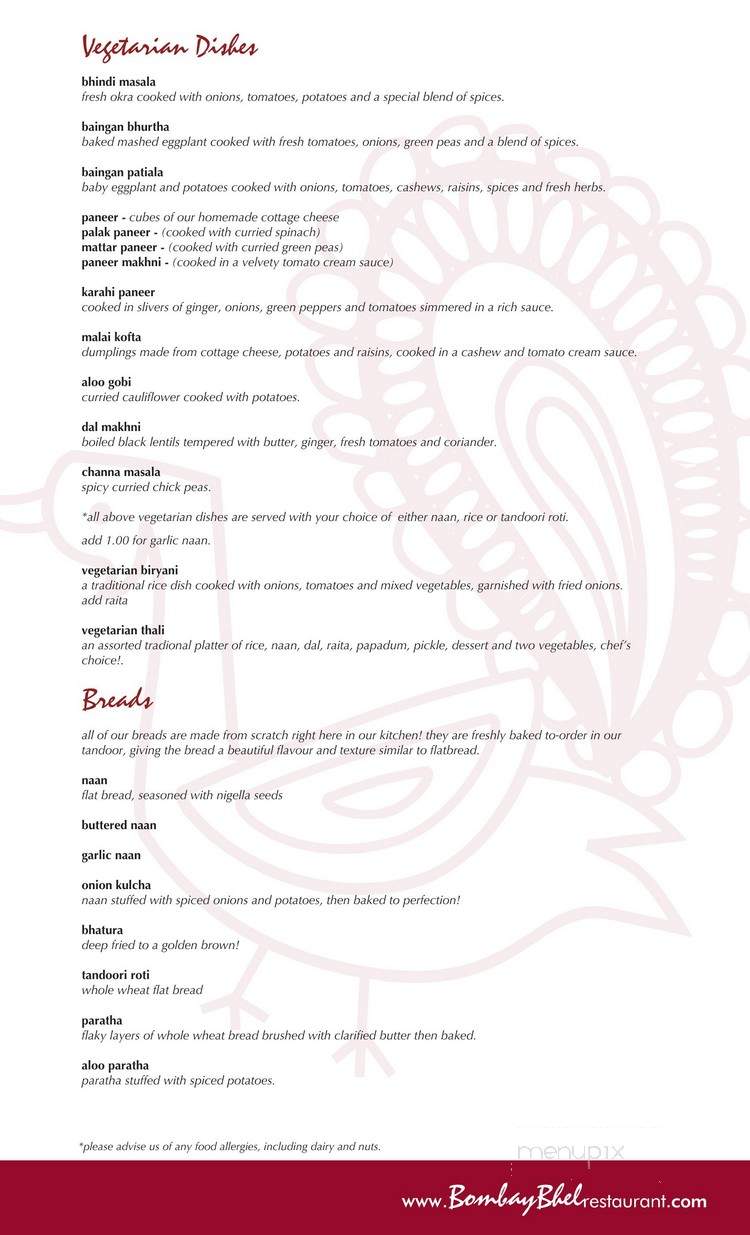 Bombay Bhel - Thornhill, ON menu_pic