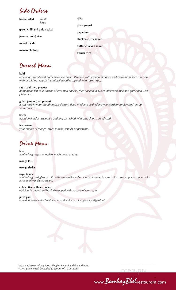 Bombay Bhel - Thornhill, ON menu_pic