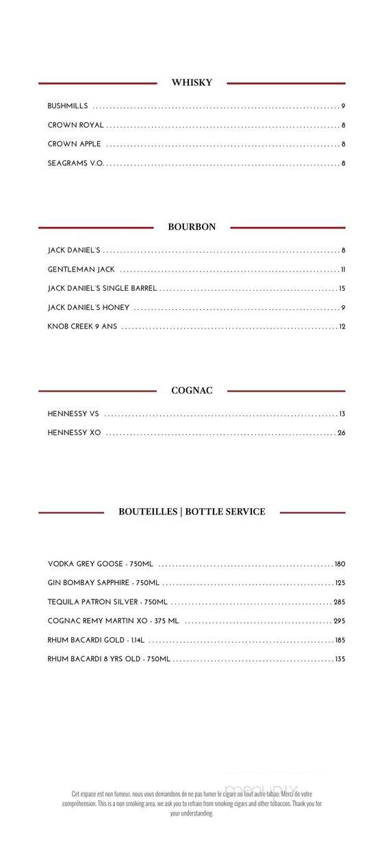 Terrasse Nelligan - Montreal, QC menu_pic