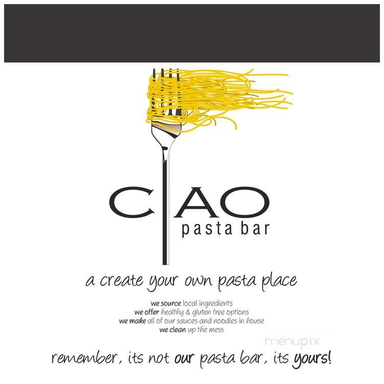Ciao Pasta Bar - Windsor, ON menu_pic
