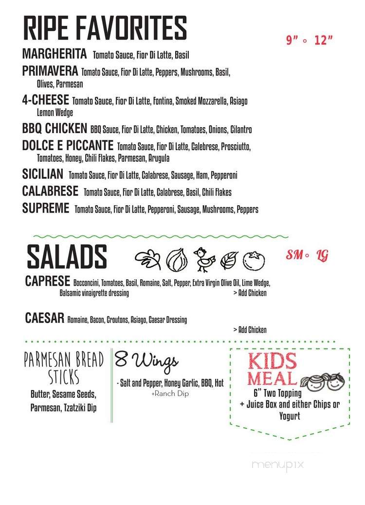 Ripe Tomato Kitchen - Calgary, AB menu_pic