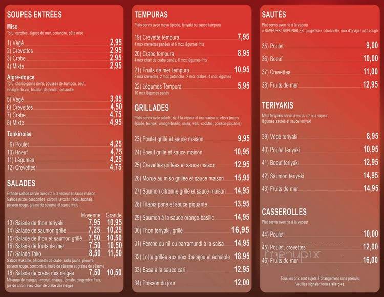 Itamea Sushi - Montreal, QC menu_pic