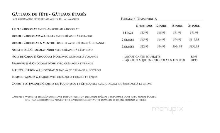 Sweet Lee's - Verdun, QC menu_pic