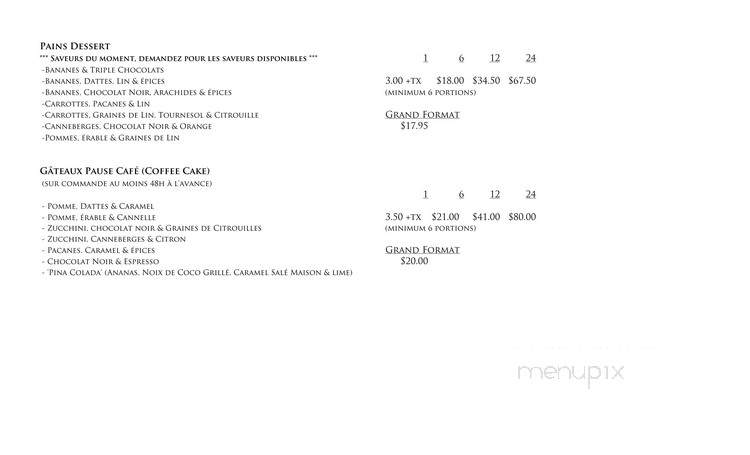 Sweet Lee's - Verdun, QC menu_pic