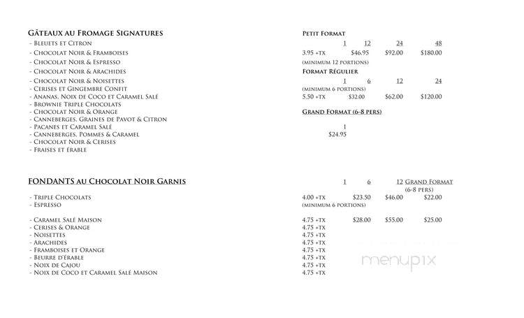 Sweet Lee's - Verdun, QC menu_pic